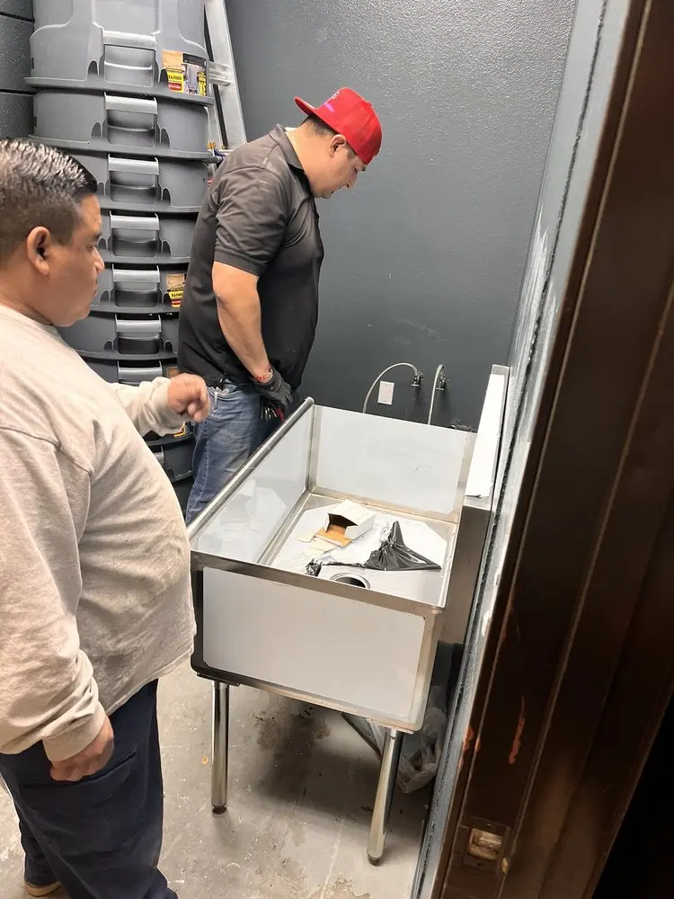Commercial plumbing and sink installation in Cobb